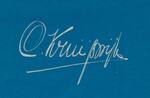 Handtekening Kruyswijk in het bouwdossier.
<br/>
Bouwdossier, 1923